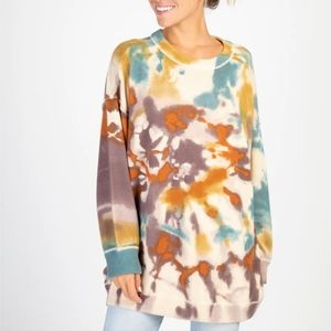 Oversized tie-dye sweater
